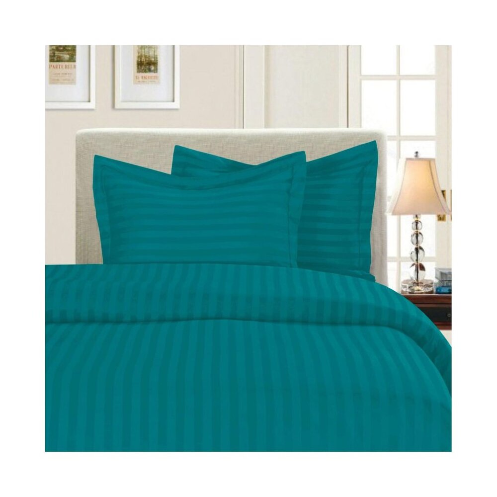 NWT Elegant Comfort 3-Pc Duvet Cover Set Aqua Blue Green Full / Queen
